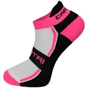 Calcetines Cartri Slash Crew Blanco Fucsia 1 Par