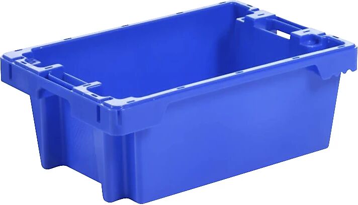 kaiserkraft Caja apilable por giro, A x H interiores 469 x 221 mm, azul, 32 l