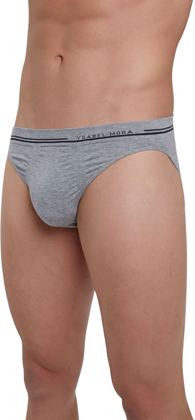 Slip Algodón Lycra YSABEL MORA 20152 G/L Gris Jaspeado