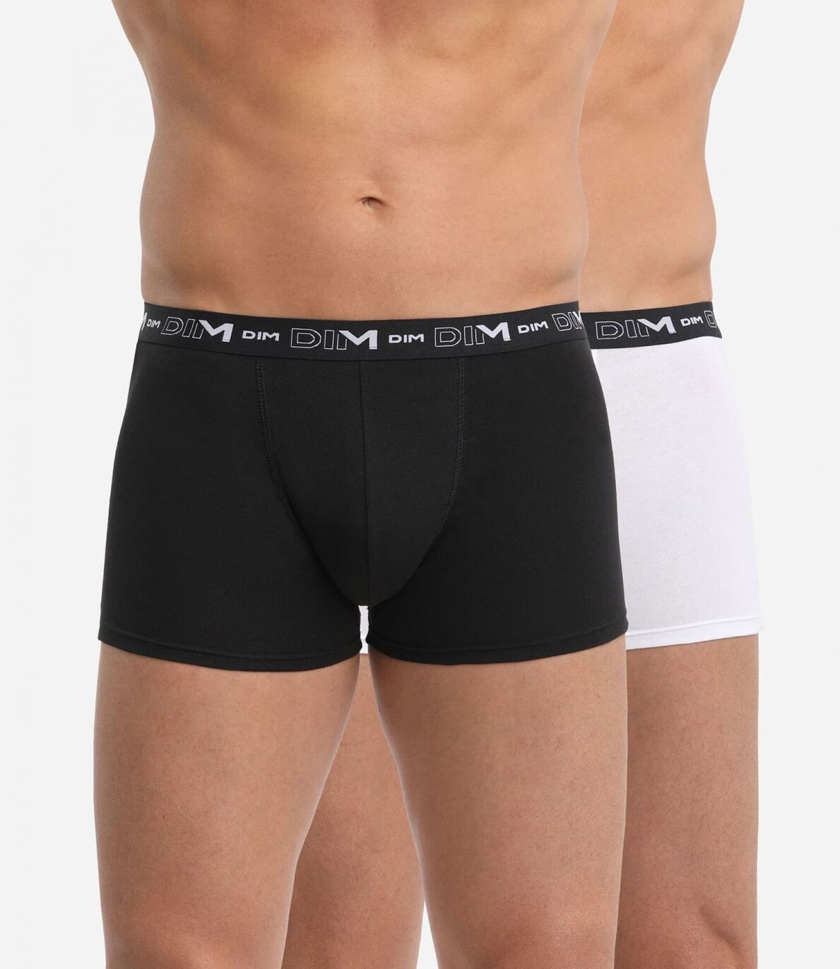 DIM. Pack 2 Boxer DIM 6596 BLANCO/NEGRO 38Y / 298 BLANCO-NEGRO SG/XL