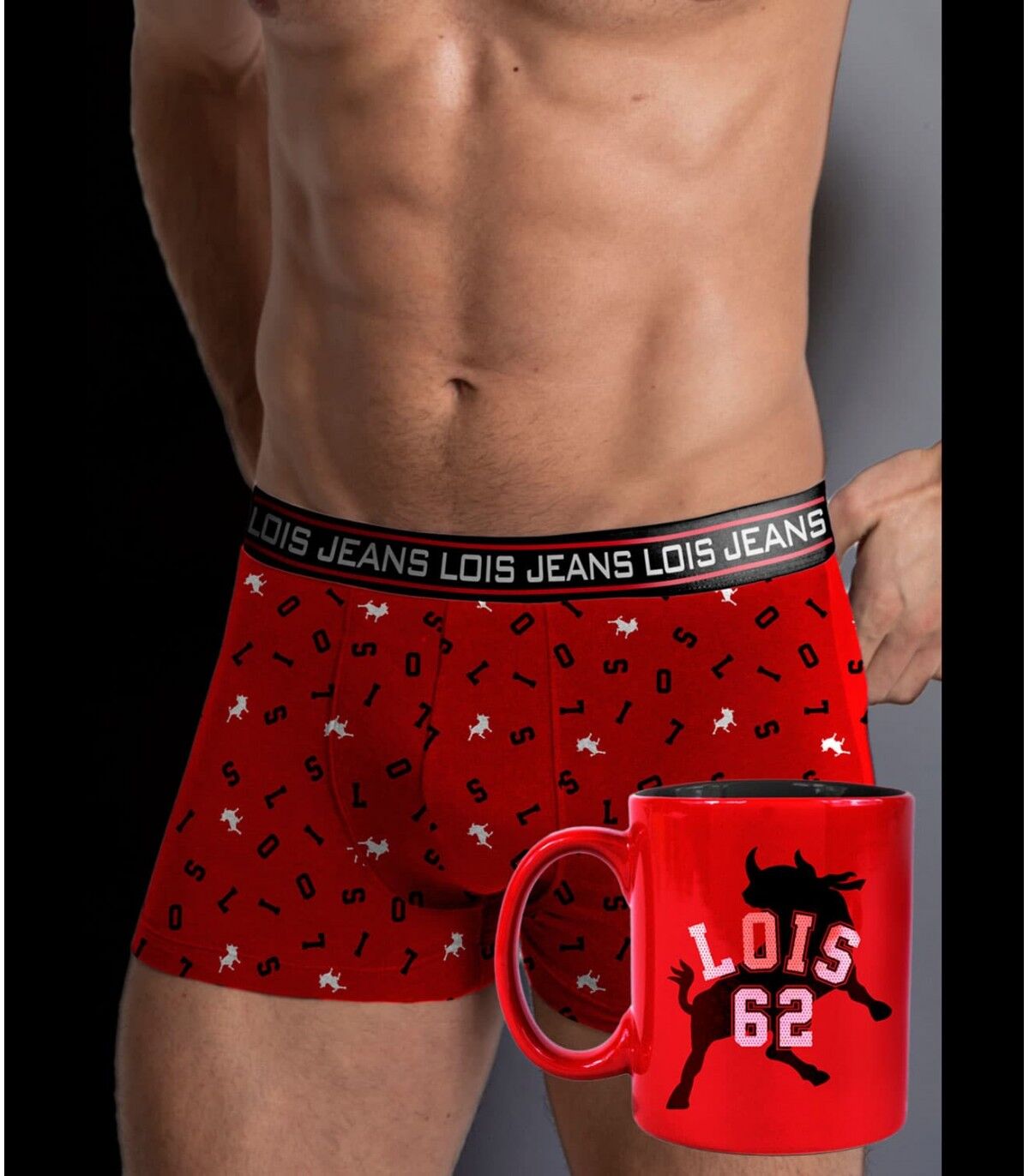 BOXER Y TAZA REGALO HOMBRE LOIS 48193 G/L Rojo