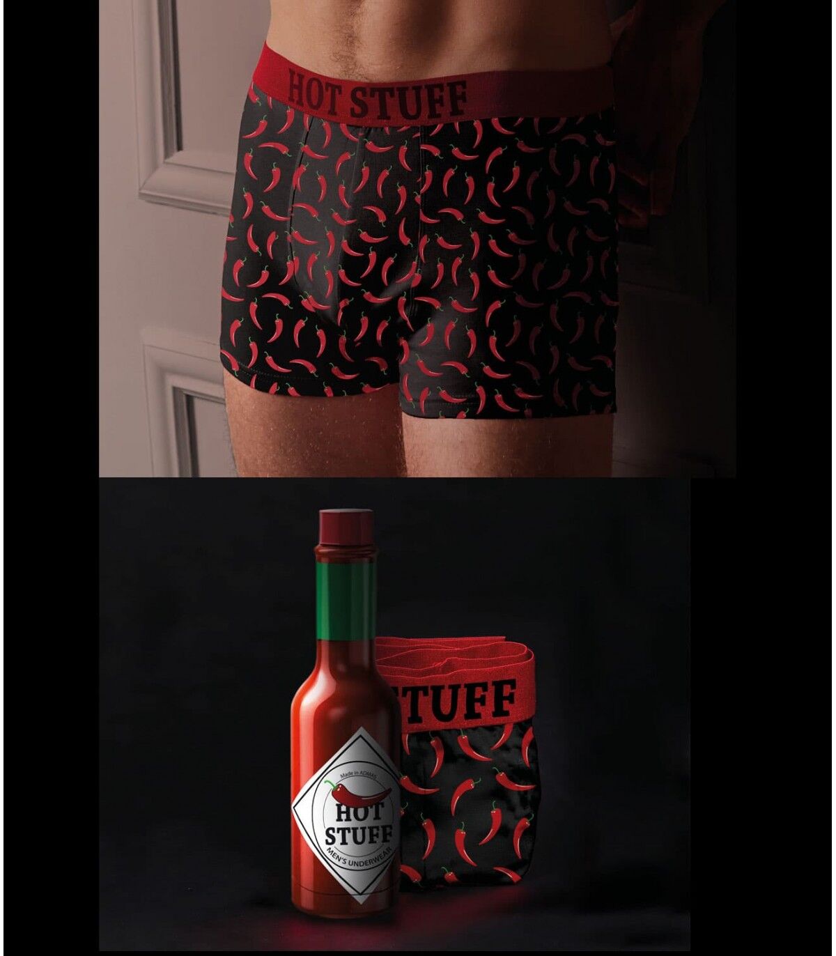 BOXER Y BOTELLA REGALO ADMAS 48353 G/L Rojo