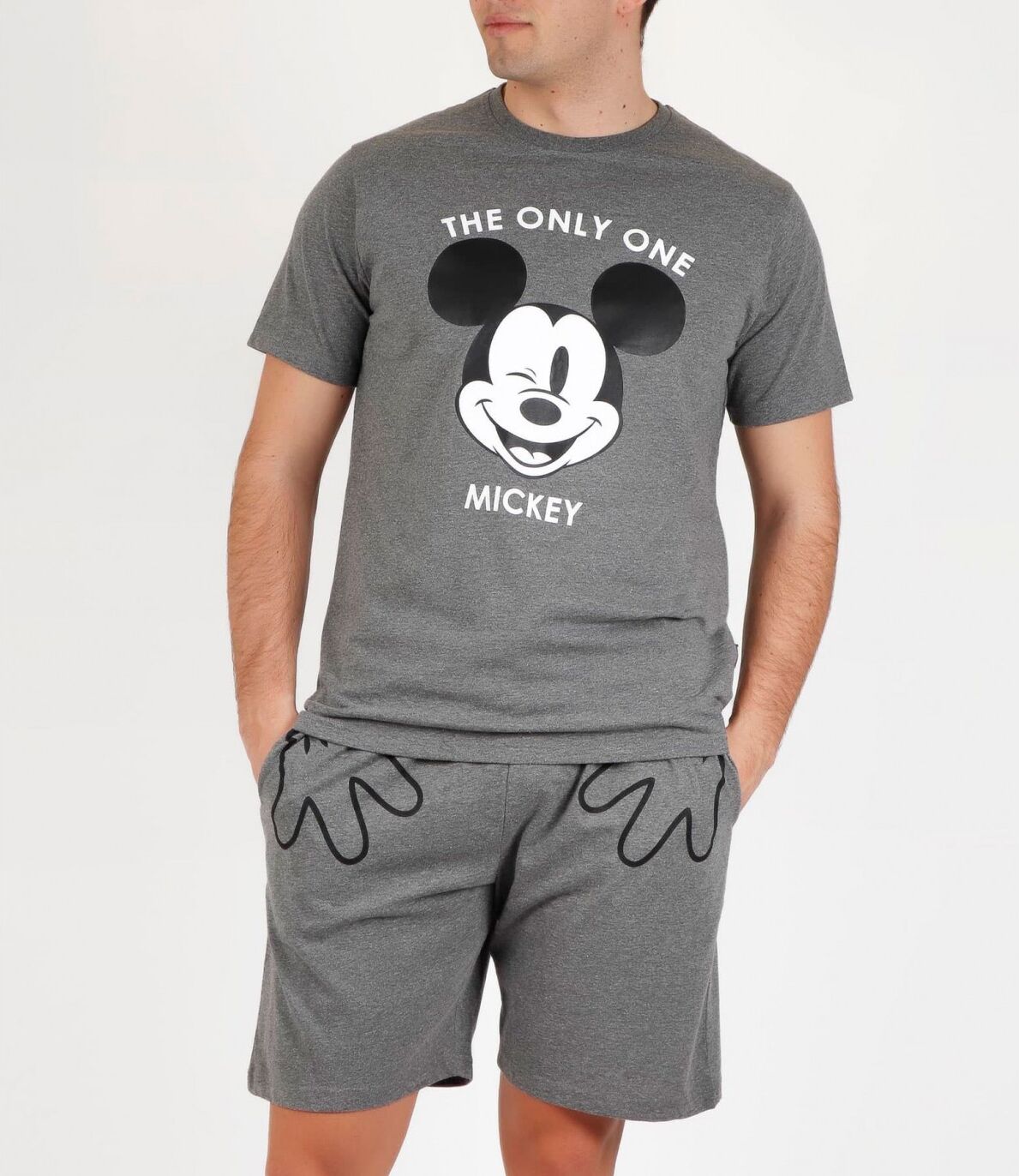 Pijama Hombre DISNEY 55440 G/L Gris Jaspeado