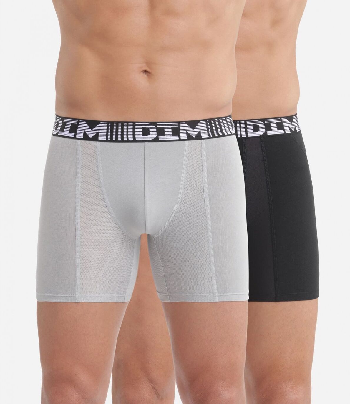 DIM. Pack 2 boxer DIM 1N2 NEGRO/GRIS 9LU M48 NEGRO-GRIS