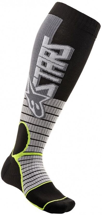 Calcetines Alpinestars Mx Pro Socks Cool Gray Yellow Fluo  4701520-905