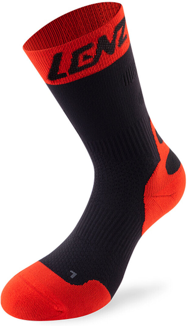 Lenz 6.0 Mid Calcetines de compresión - Negro Rojo (45 46 47)