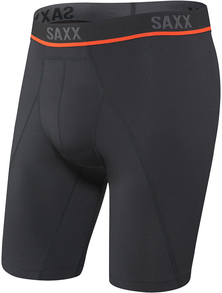 Saxx kinetic hd long malla corta running hombre Negro