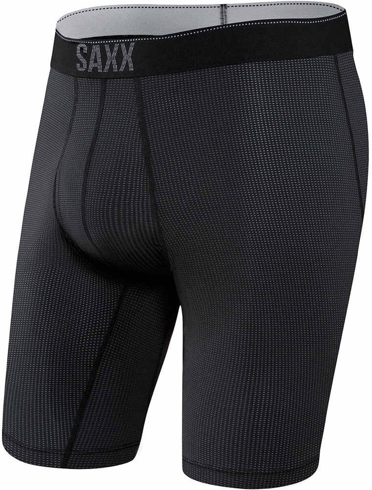 Saxx quest long leg fly malla corta running hombre Negro (XL)