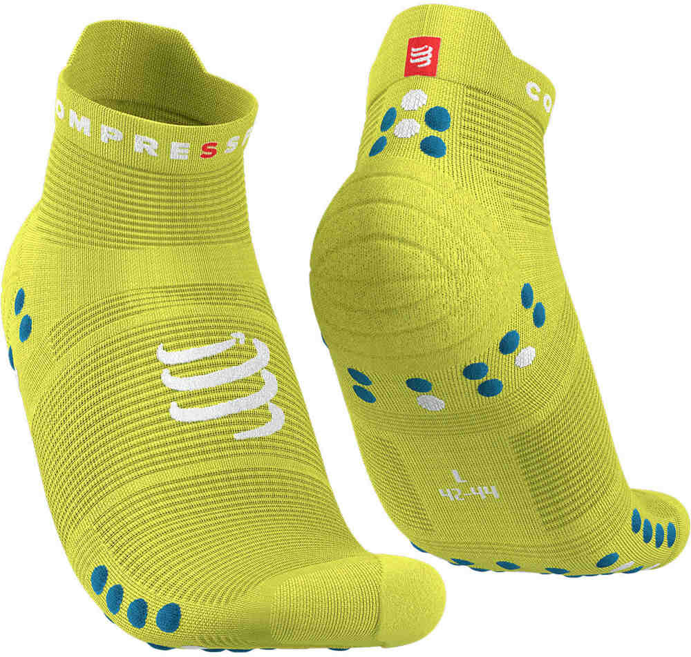 Compressport pro racing socks v40 run low calcetines running Amarillo (3)