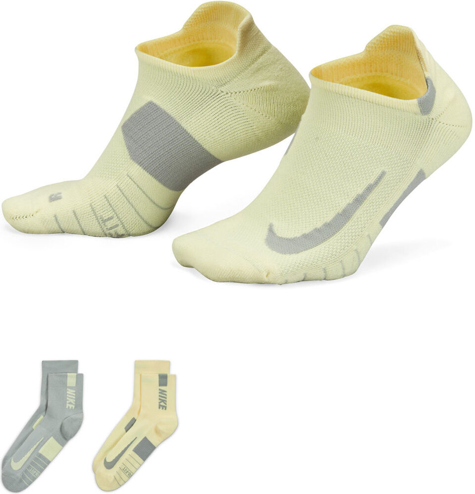 Nike multiplier ankle 2pr - 144 gr calcetines running Gris (34-38)