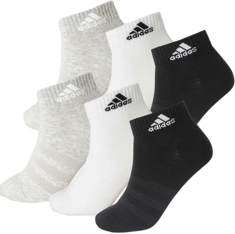 Adidas thin and light sportswear  6 pares calcetines deportivos Gris (40-42)