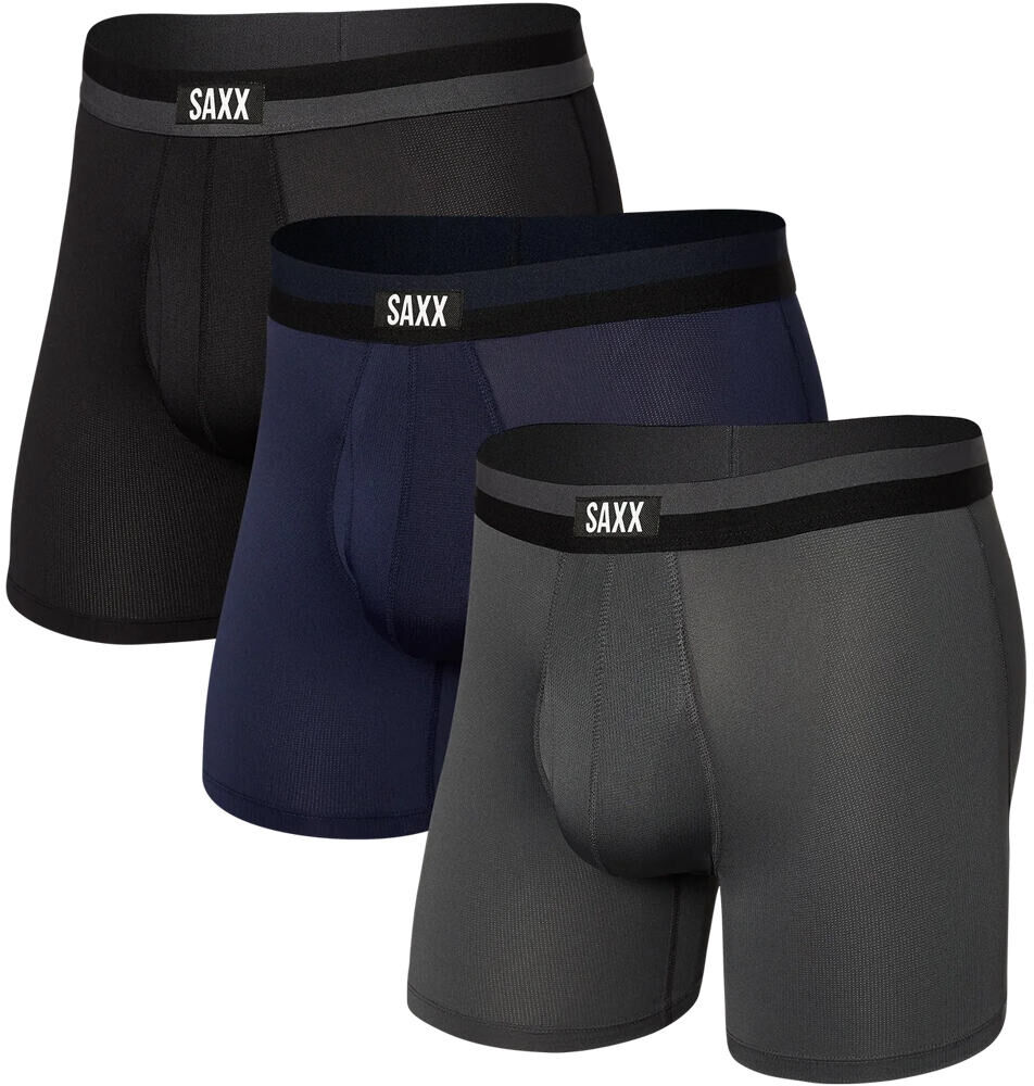 Saxx sport mesh 3p calzoncillo térmico Negro (XS)