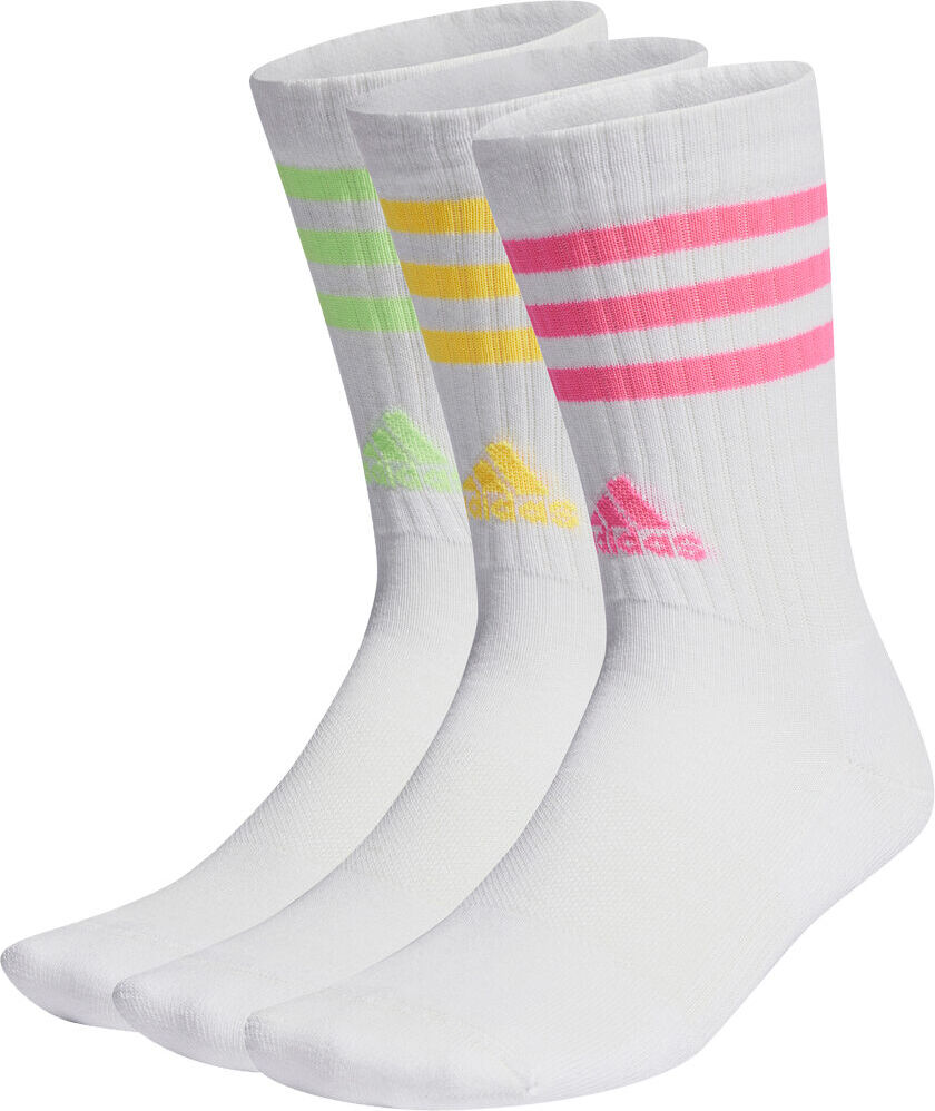 Adidas 3 stripes cushioned 3p calcetines deportivos Blanco (37-39)