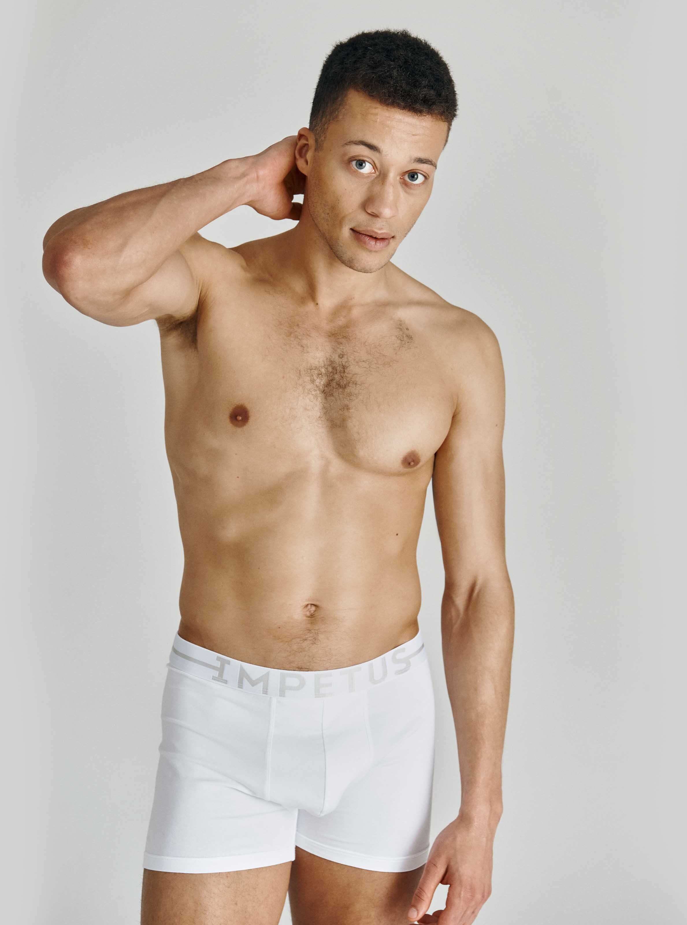 IMPETUS Boxer de punto de hombre Cotton Stretch BLANCO