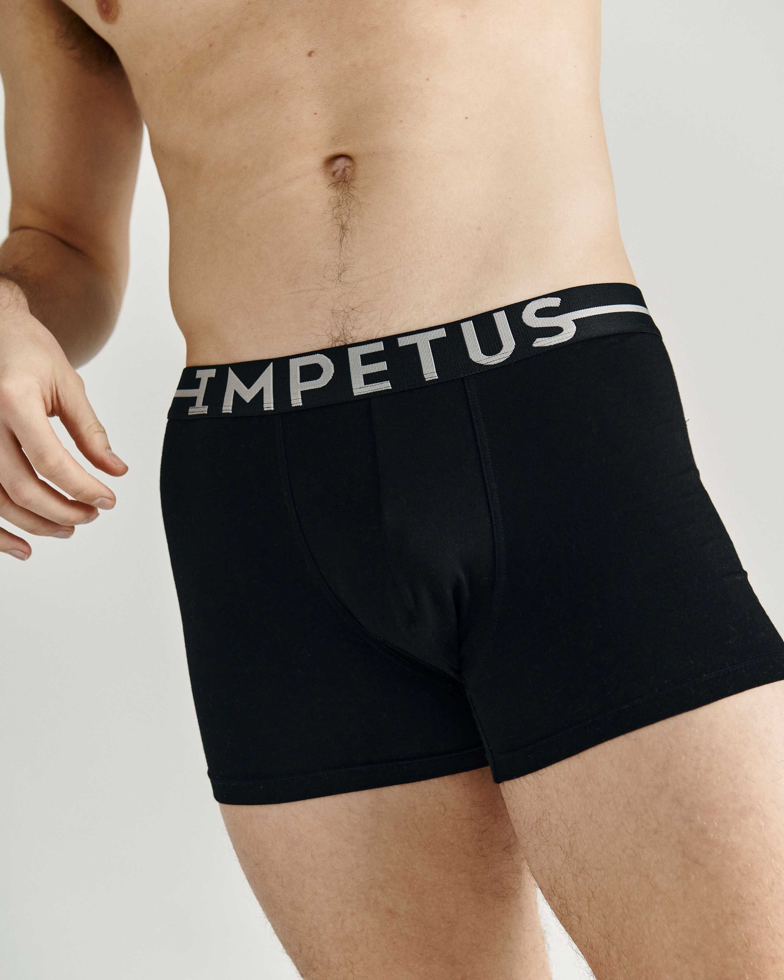 IMPETUS Boxer de punto de hombre Cotton Stretch NEGRO (L)