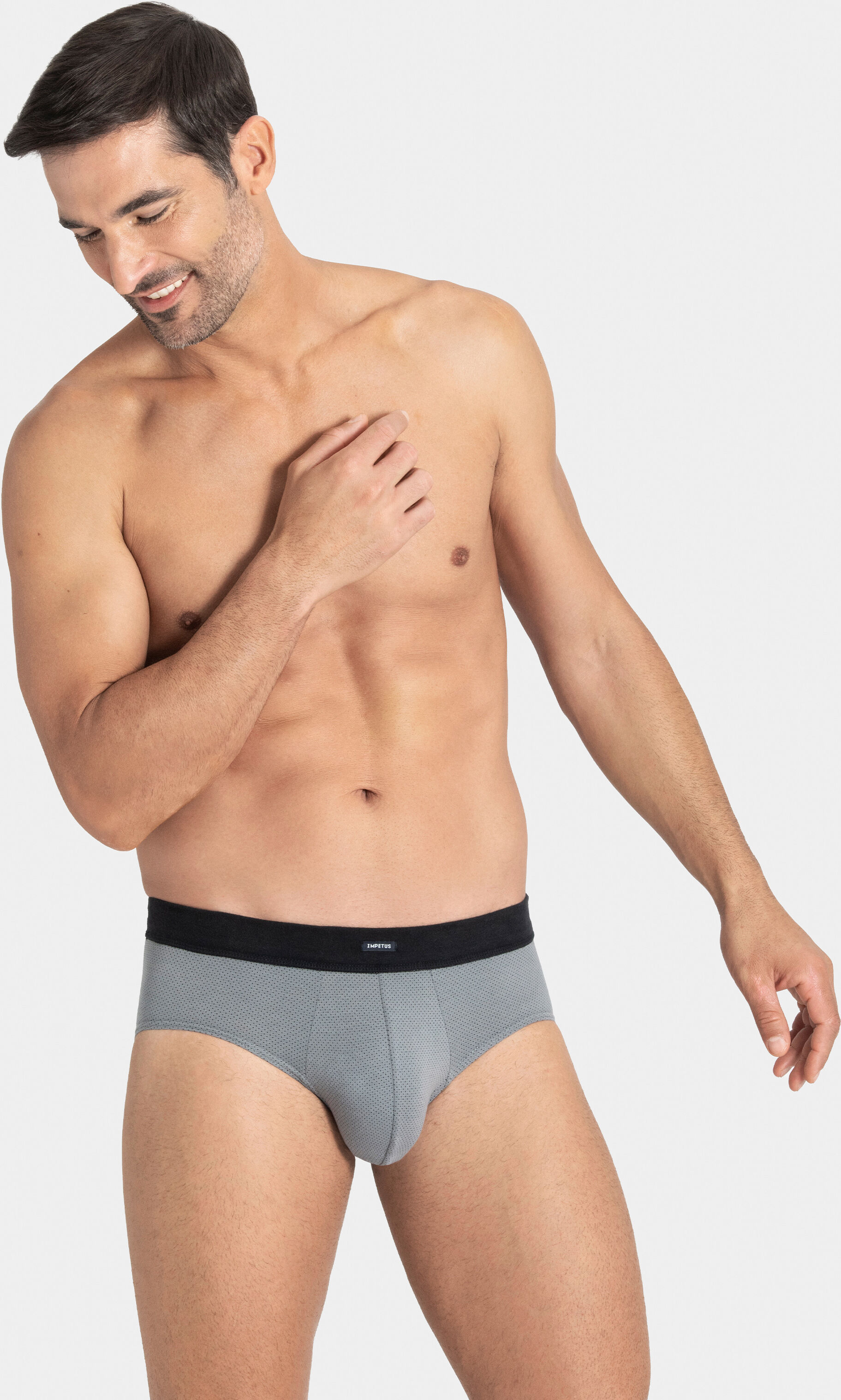 IMPETUS Pack 2 slips de hombre en Algodón GRIS/MARINO (XL)