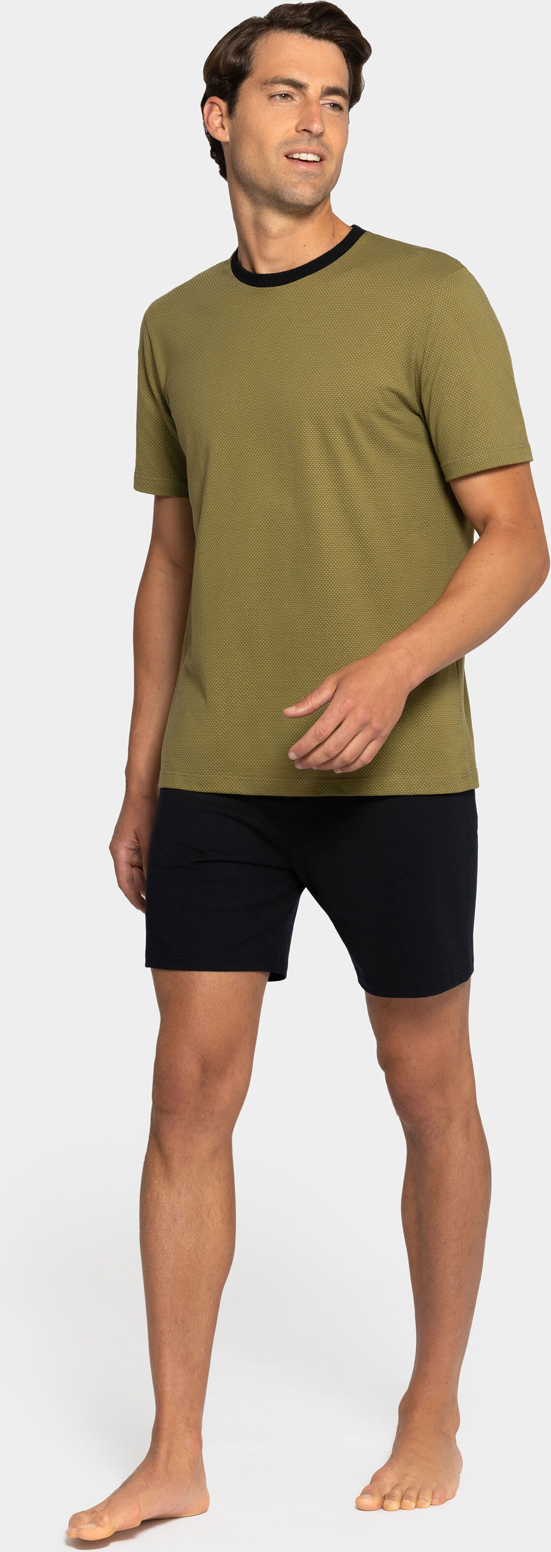 IMPETUS Pijama de hombre corto en Algodón VERDE (M)