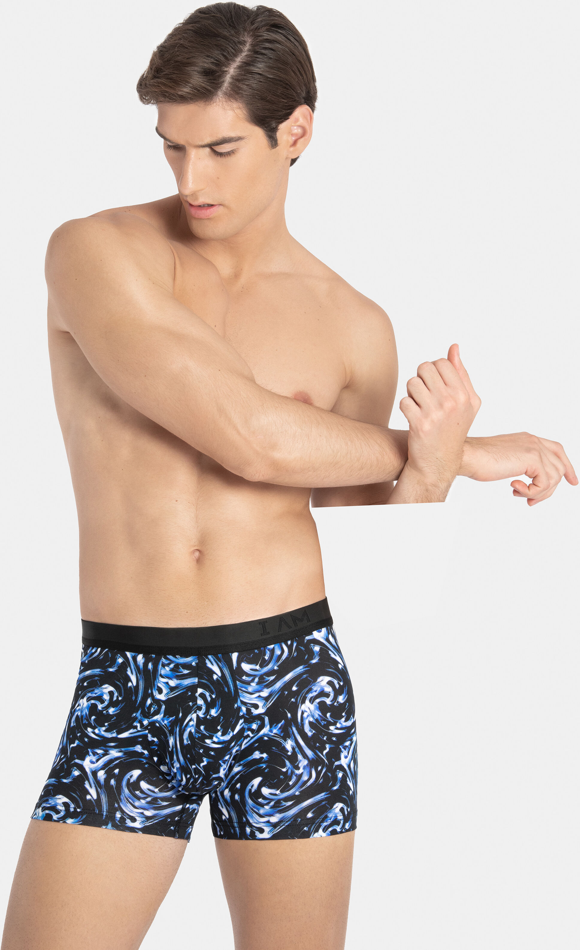 IBYIMPETUS Boxer punto hombre en Lyocell NEGRO (S)