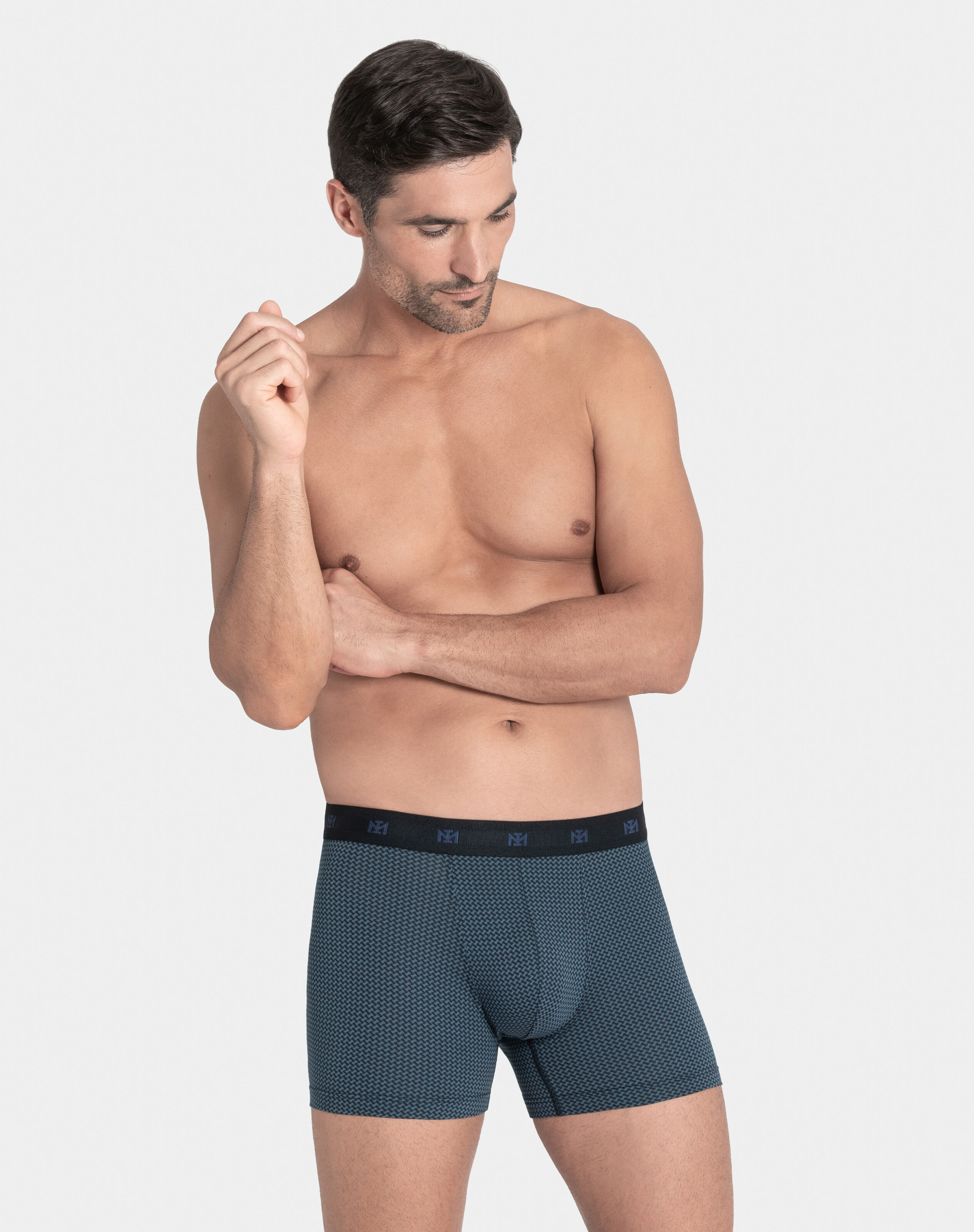 IMPETUS Boxer de punto de hombre en Algodón Modal VERDE (L)