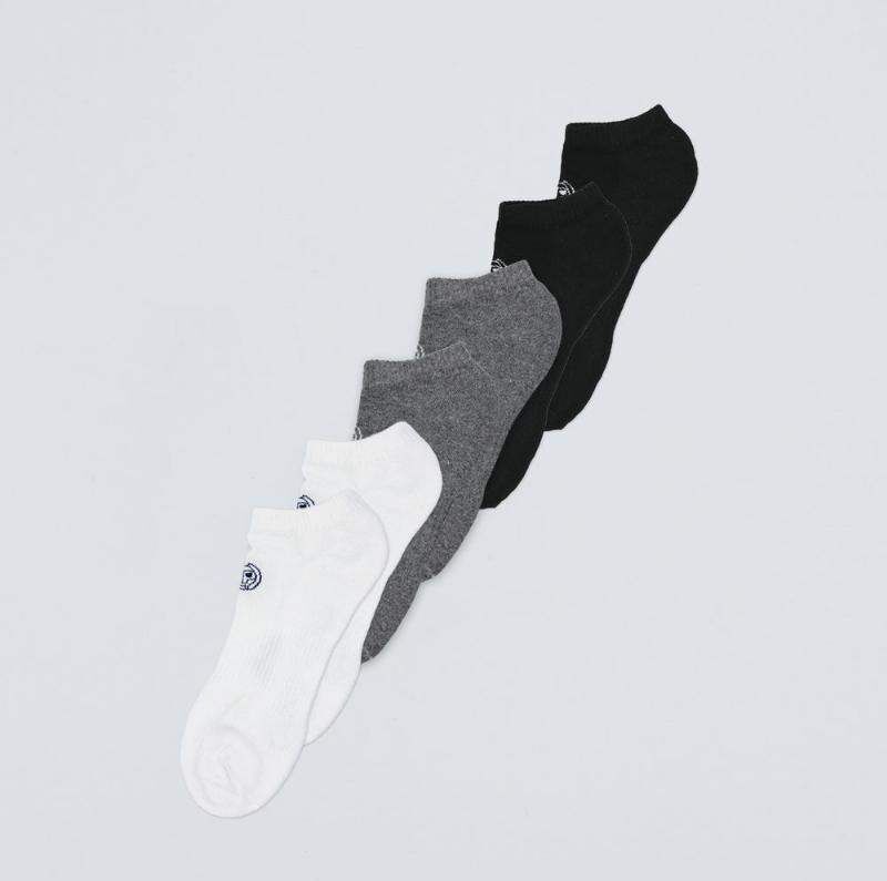 Calcetines Bidi Badu No Party XXL No show Move Gris Negro Blanco 6 Pares -  -43-46