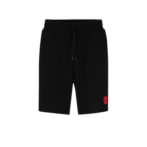 HUGO Cotton-terry regular-fit shorts with logo label