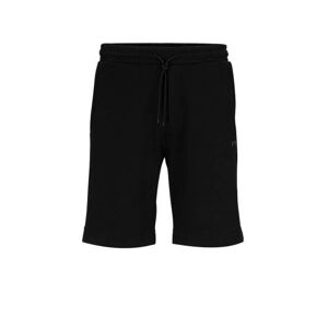 Boss Mixed-material regular-fit shorts with curved logo