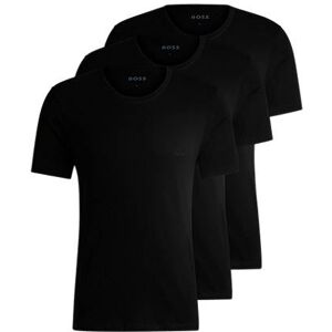 Boss Three-pack of logo-embroidered T-shirts in cotton