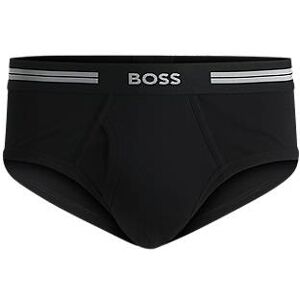 Boss Regular-rise briefs in pure cotton with logo waistband