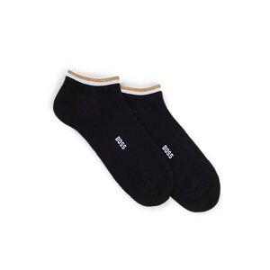 Boss Two-pack of ankle-length socks with signature stripe