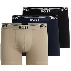 Boss Three-pack of stretch-cotton boxer briefs