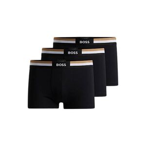 Boss Three-pack of cotton-blend trunks with signature waistbands