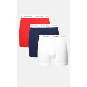Calvin Underwear - 3-Pack Mid Rise Trunks Cotton Stretch - Multi - Male - L