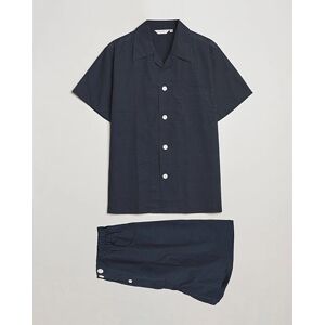 Derek Rose Shortie Printed Cotton Pyjama Set Navy - Size: One size - Gender: men