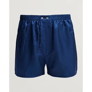 Derek Rose Classic Fit Silk Boxer Shorts Navy - Beige - Size: S M L XL XXL - Gender: men