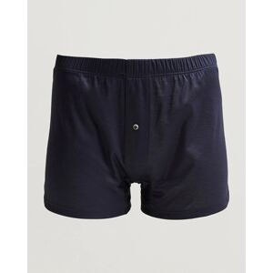 Zimmerli of Switzerland Sea Island Cotton Boxer Shorts Navy - Beige - Size: W28 W31 W32 W33 W34 W36 - Gender: men