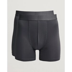 Bread & Boxers 2-Pack Active Boxer Brief Iron Grey - Valkoinen - Size: S M L XL - Gender: men