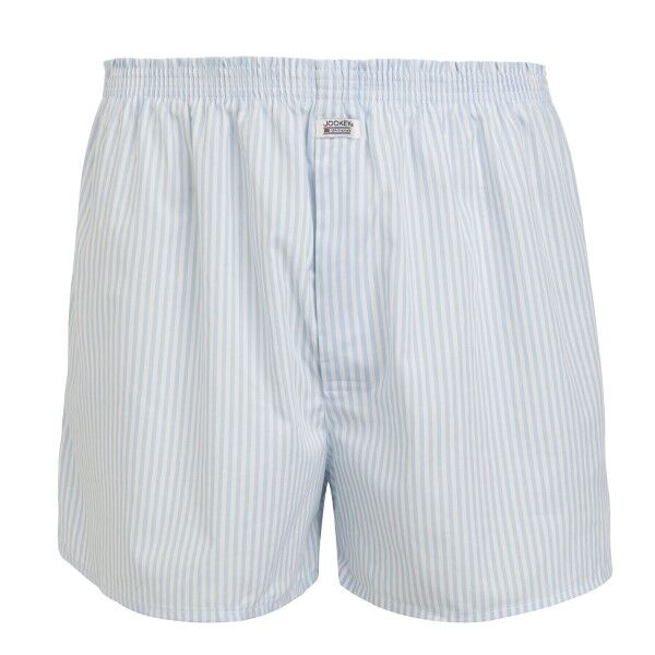 Jockey Woven Poplin Boxer Shorts - White w stripe  - Size: 314100 - Color: Valkoinen raid