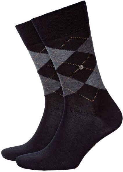 Burlington Edinburgh Wool Sock - Black  - Size: 21182 - Color: musta