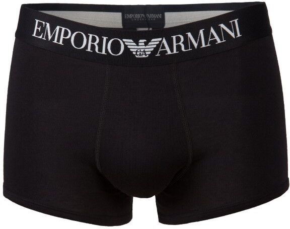 Emporio Armani Armani Cotton Stretch Trunk - Black  - Size: CC729-111389 - Color: musta