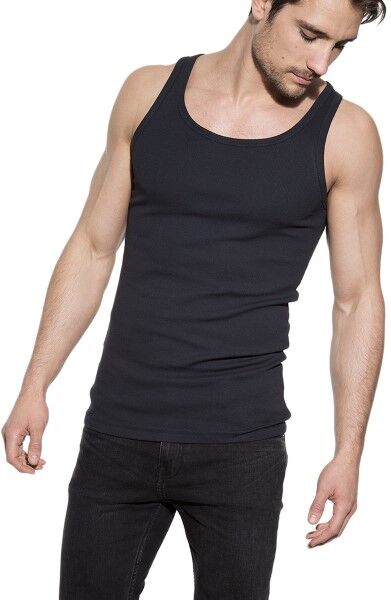 Bread & Boxers Bread and Boxers Tank Ribbed - Darkblue  - Size: 105304 - Color: tummansin.