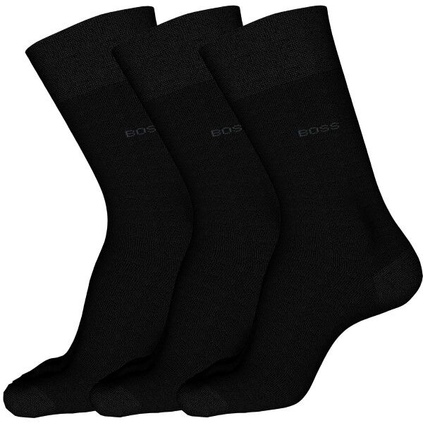 Hugo Boss 3 pakkaus RS Finest Soft Cotton Sock - Black  - Size: 50388453 - Color: musta