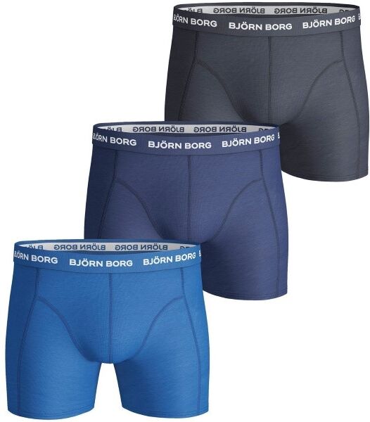 Björn Borg 3 pakkaus Essential Shorts - Navy/Blue  - Size: 9999-1024 - Color: laiv.sin/sin