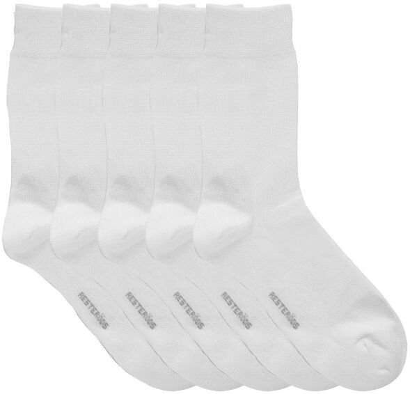 Resteröds 5 pakkaus Bamboo Socks - White  - Size: 7255-75 - Color: valkoinen