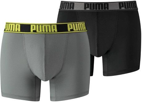 Puma 2 pakkaus Active Boxer - Black/Grey  - Size: 671017001 - Color: musta/harm