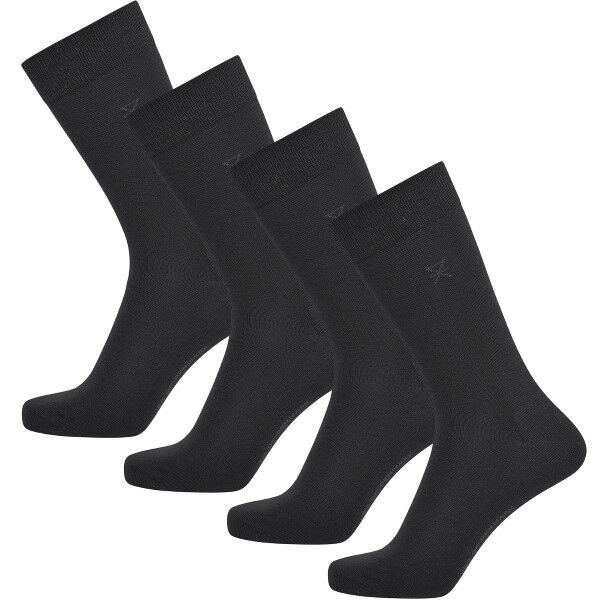 JBS of Denmark 4 pakkaus Organic Cotton Socks - Black  - Size: 2200-76 - Color: musta