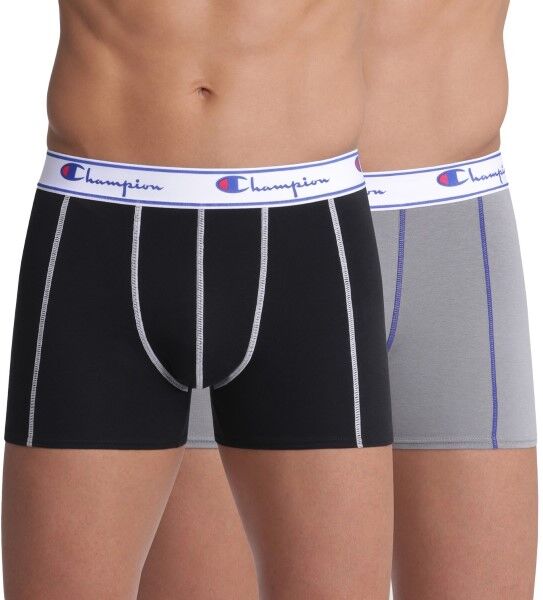 Champion Underwear Champion 2 pakkaus Everyday Boxer - Grey/Black  - Size: Y081T8MD007 - Color: harmaa/musta