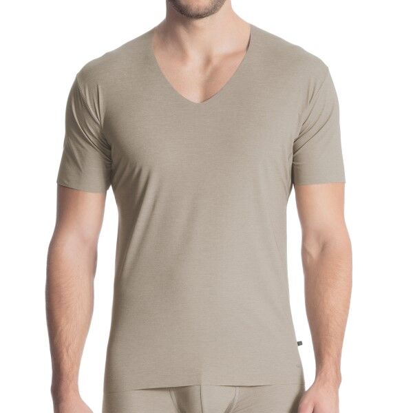 Calida Fresh Cotton V-shirt 14586 - Bronze  - Size: 14586 - Color: Pronssi