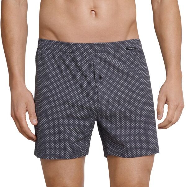 Schiesser Day and Night Pattern Boxershorts - Anthracite  - Size: 159625 - Color: Metallin harmaa