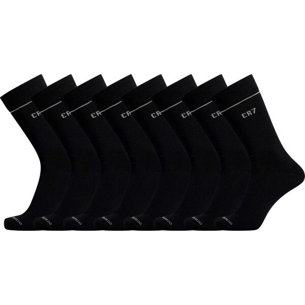 CR7 Cristiano Ronaldo 7 pakkaus Giftbox Bamboo Socks - Black  - Size: 8184-80 - Color: musta