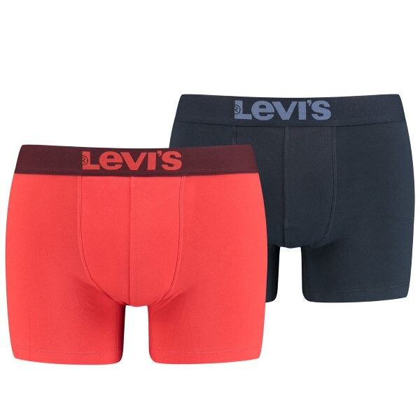 Levis 2 pakkaus Base Boxer - Red/Blue  - Size: 905001001 - Color: pun/sin